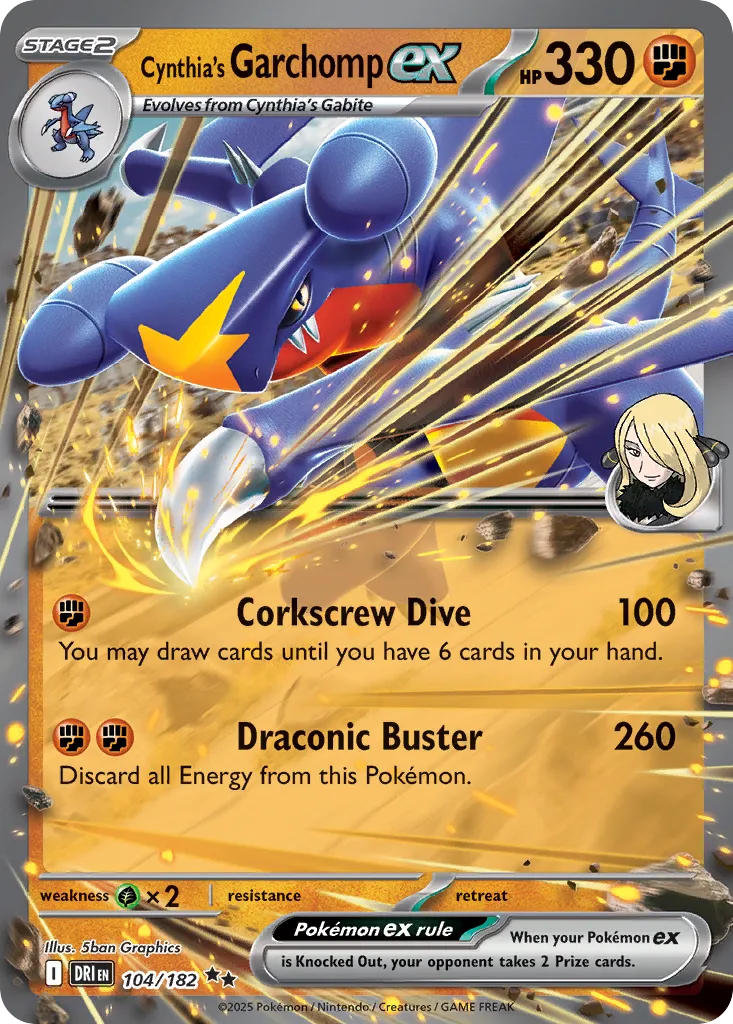 Cynthia's Garchomp ex #104