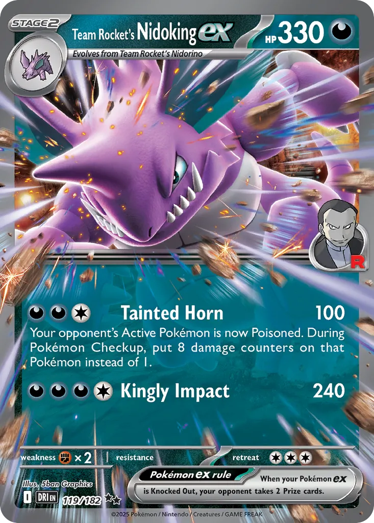 Team Rocket's Nidoking ex #119