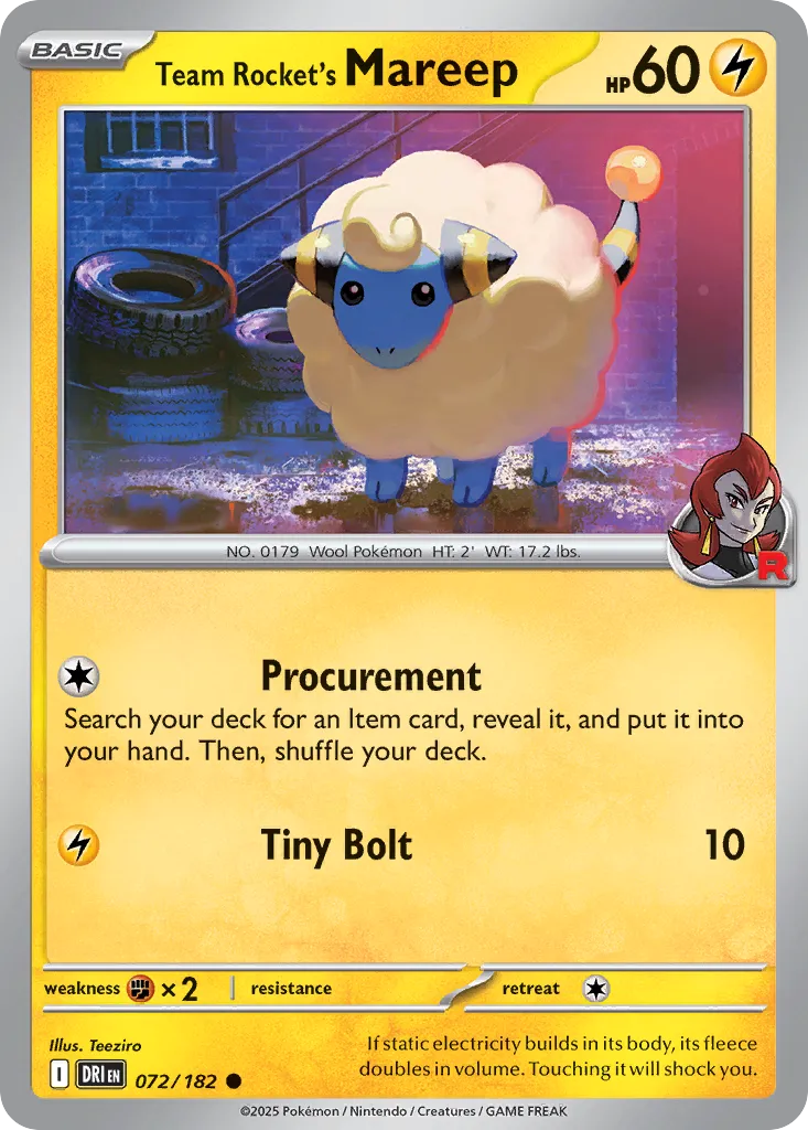 Team Rocket's Mareep #72