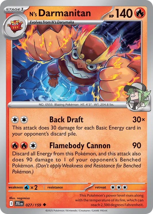 N's Darmanitan [Reverse Holo] #27