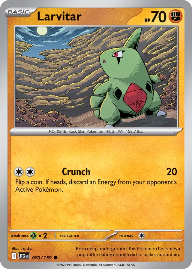 Larvitar [Reverse Holo] #80