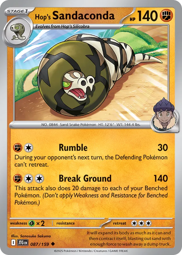 Hop's Sandaconda [Reverse Holo] #87