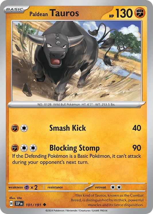 Paldean Tauros [Reverse Holo] #101