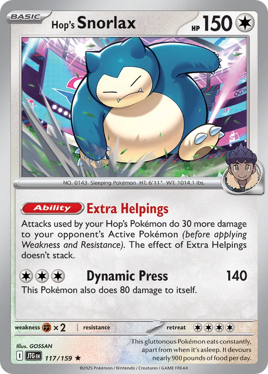 Hop's Snorlax [Reverse Holo] #117