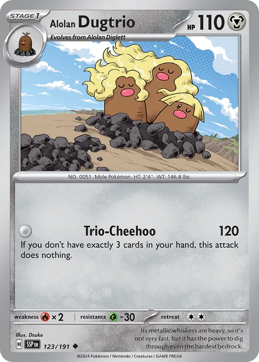 Alolan Dugtrio [Reverse Holo] #123
