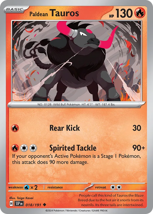 Paldean Tauros [Reverse Holo] #18