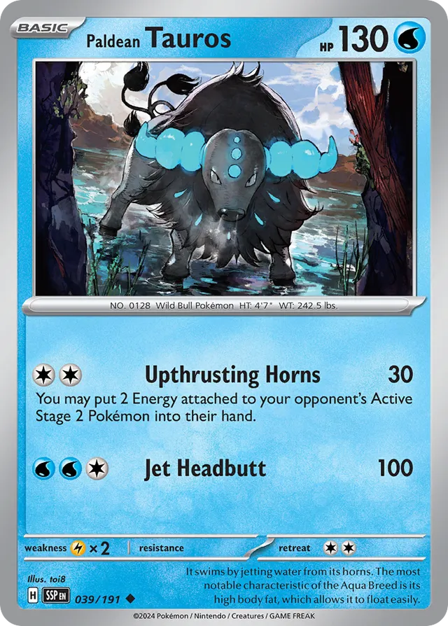 Paldean Tauros [Reverse Holo] #39