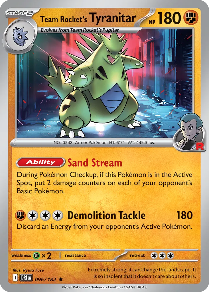Team Rocket's Tyranitar [Reverse Holo] #96