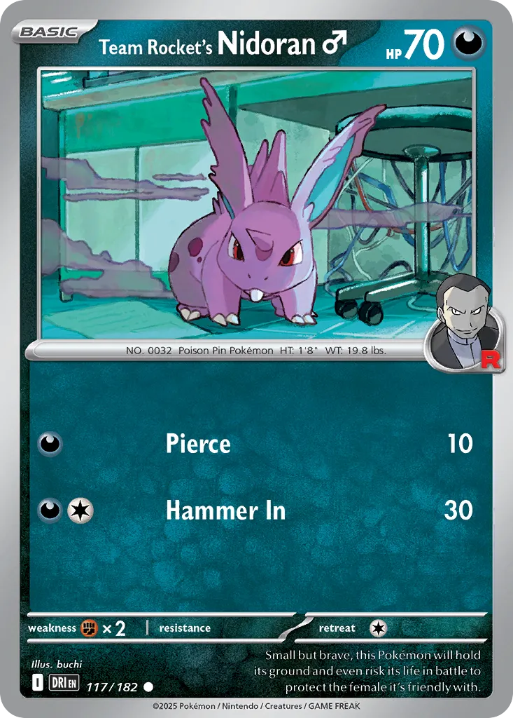 Team Rocket's Nidoran [Reverse Holo] #117