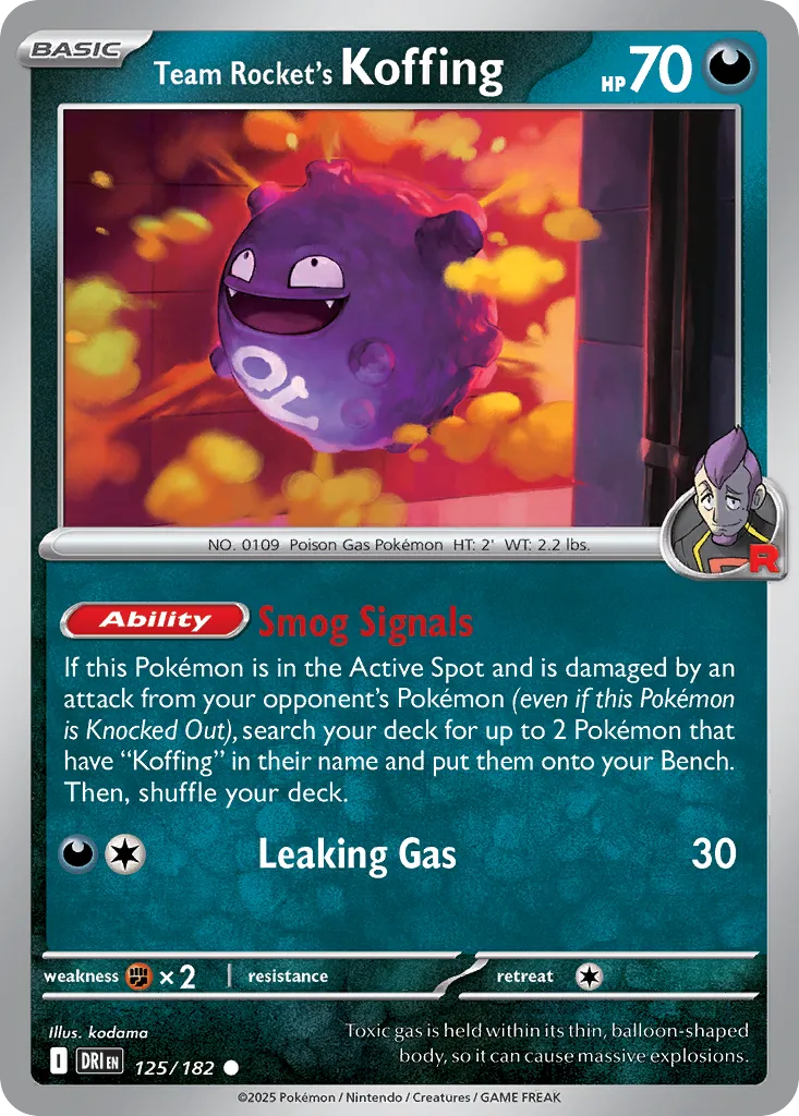 Team Rocket's Koffing [Reverse Holo] #125