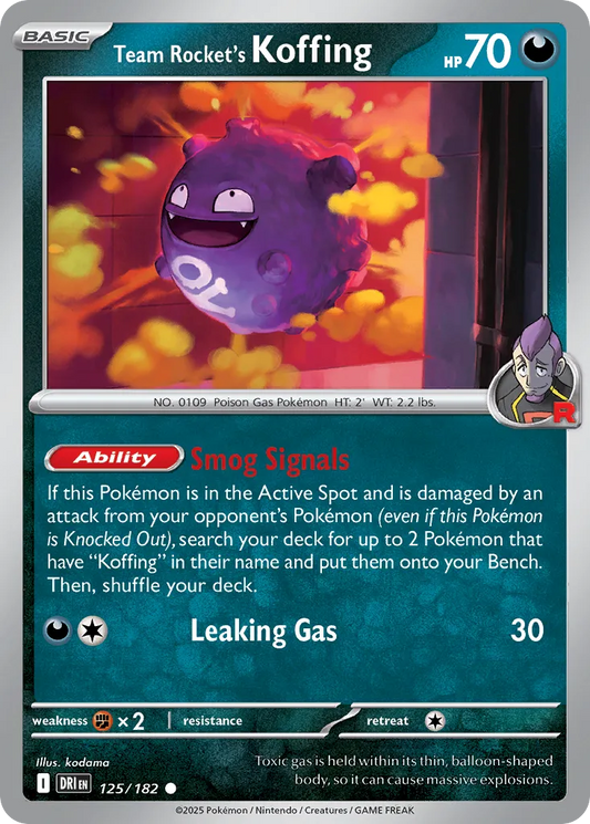 Team Rocket's Koffing #125