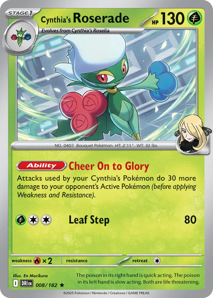 Cynthia's Roserade [Reverse Holo] #8