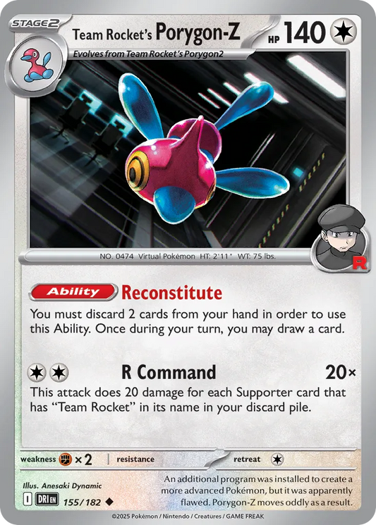 Team Rocket's Porygon-Z [Reverse Holo] #155