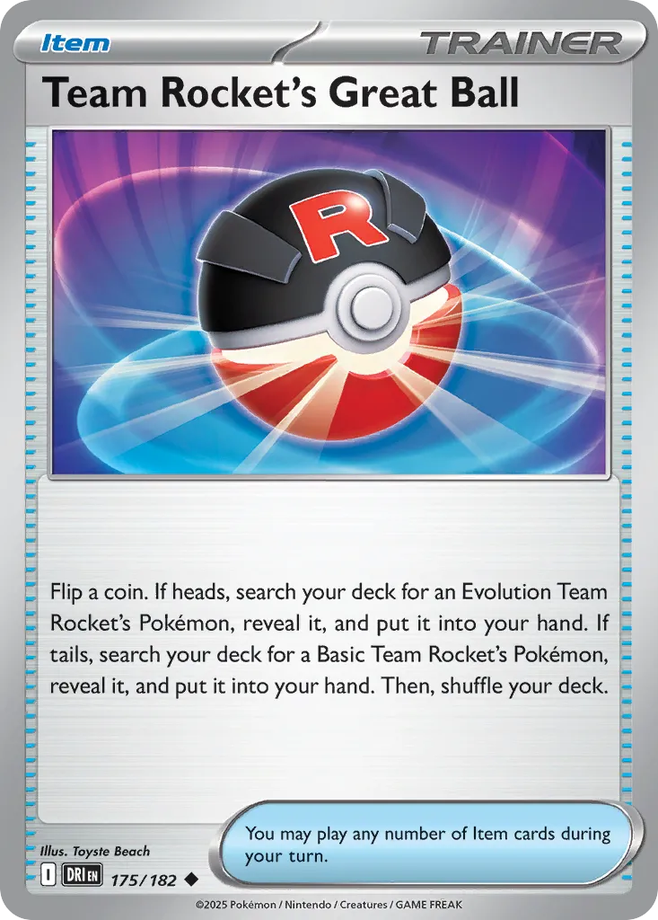 Team Rocket's Great Ball [Reverse Holo] #175