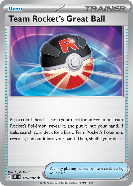 Team Rocket's Great Ball [Reverse Holo] #175