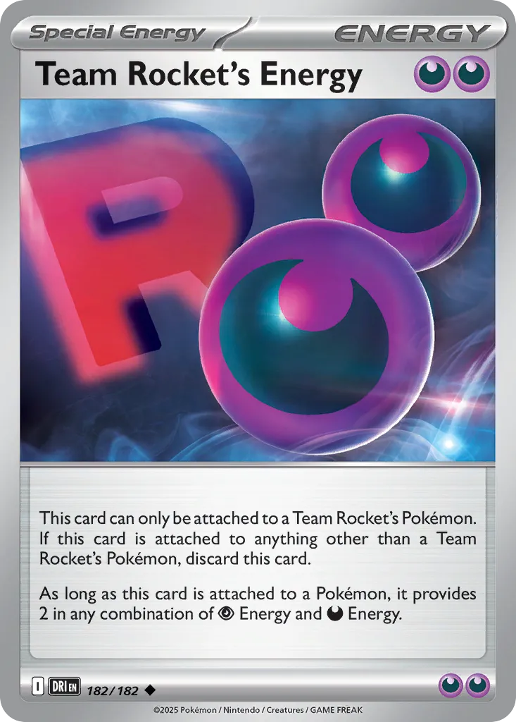 Team Rocket's Energy [Reverse Holo] #182