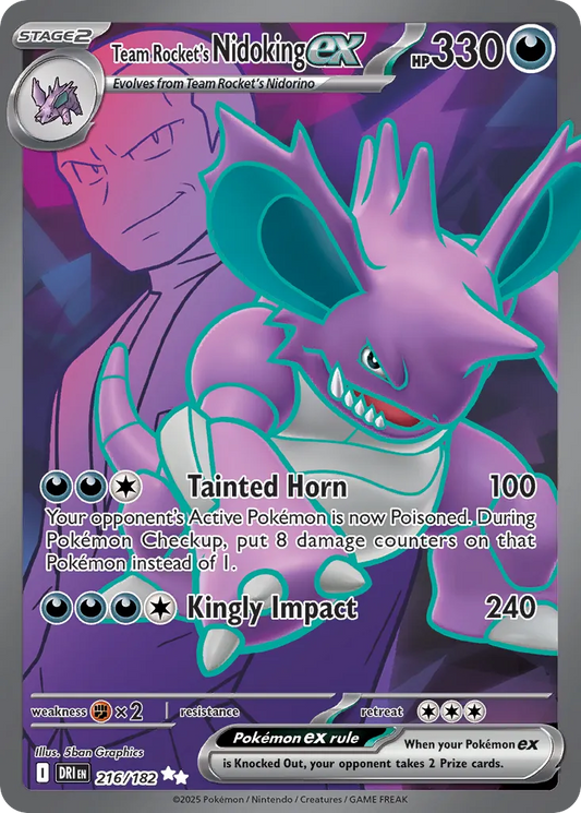 Team Rocket's Nidoking ex #216