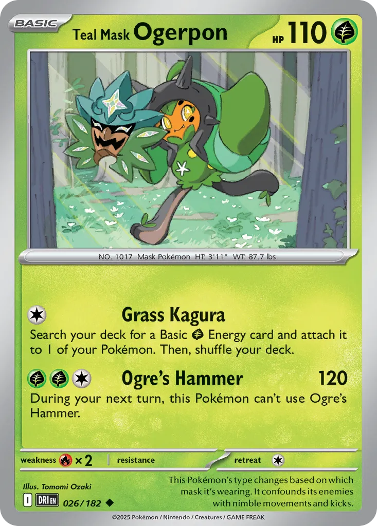 Teal Mask Ogerpon [Reverse Holo] #26