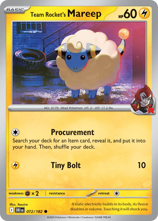 Team Rocket's Mareep [Reverse Holo] #72
