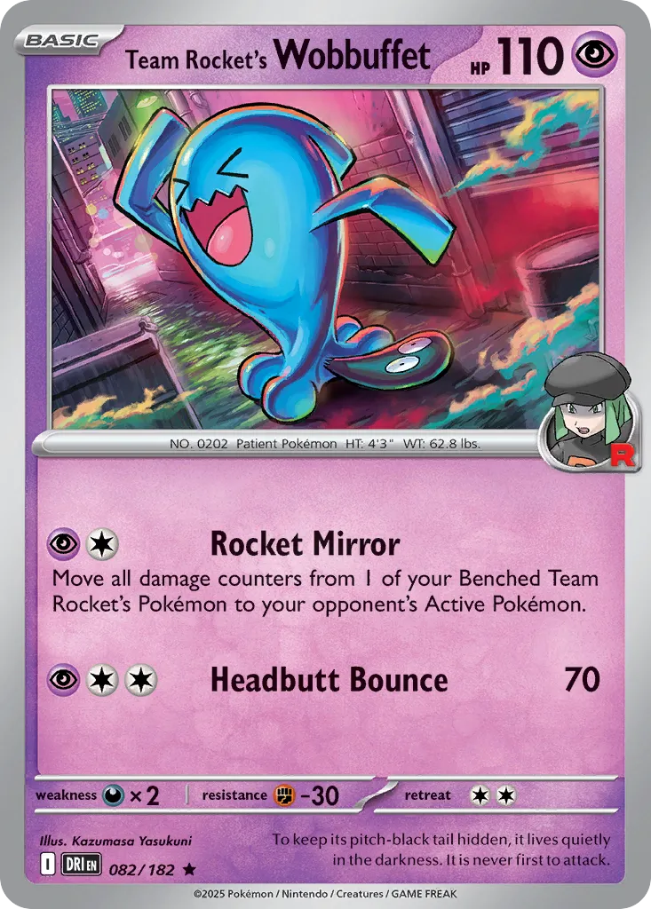 Team Rocket's Wobbuffet [Reverse Holo] #82