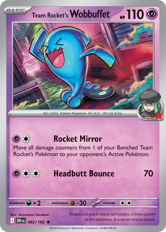 Team Rocket's Wobbuffet [Reverse Holo] #82