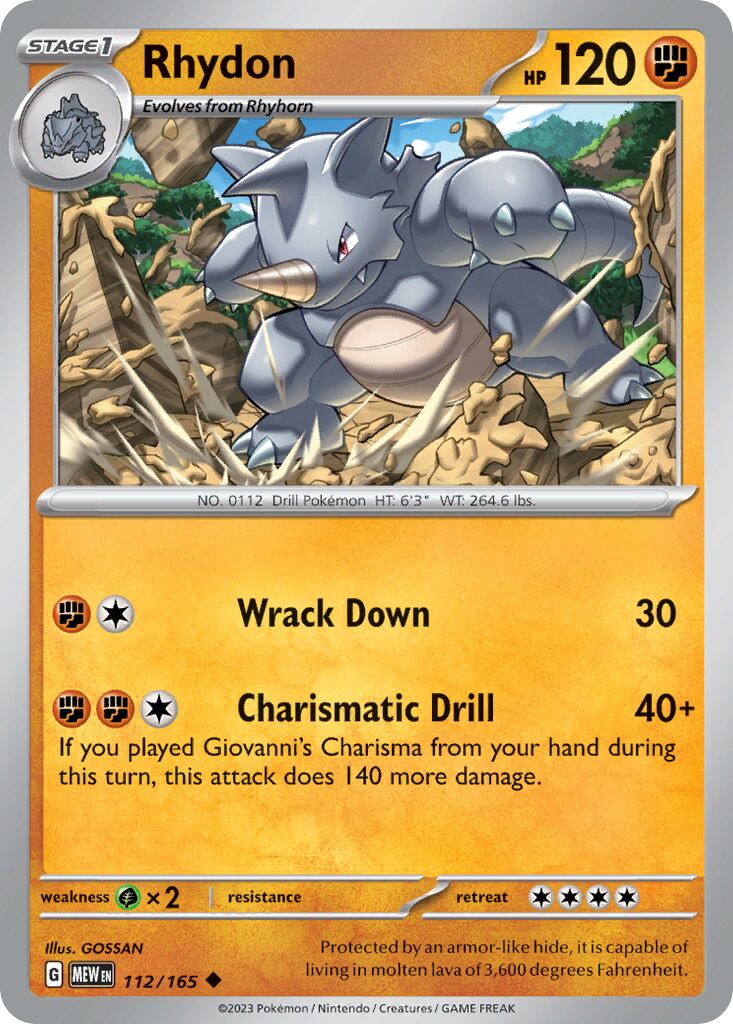 Rhydon [Reverse Holo] #112