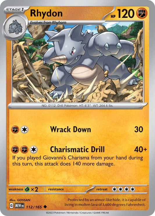 Rhydon [Reverse Holo] #112