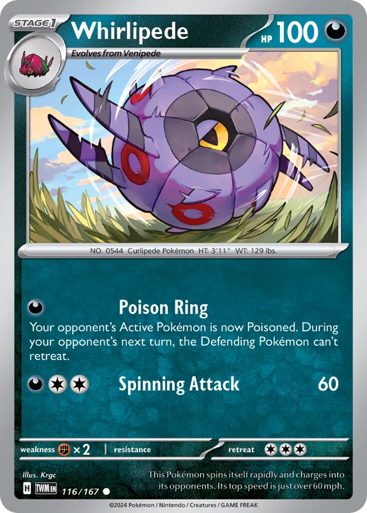 Whirlipede [Reverse Holo] #116