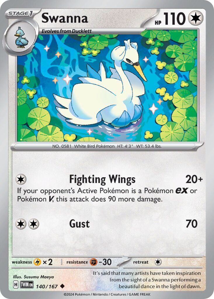 Swanna [Reverse Holo] #140