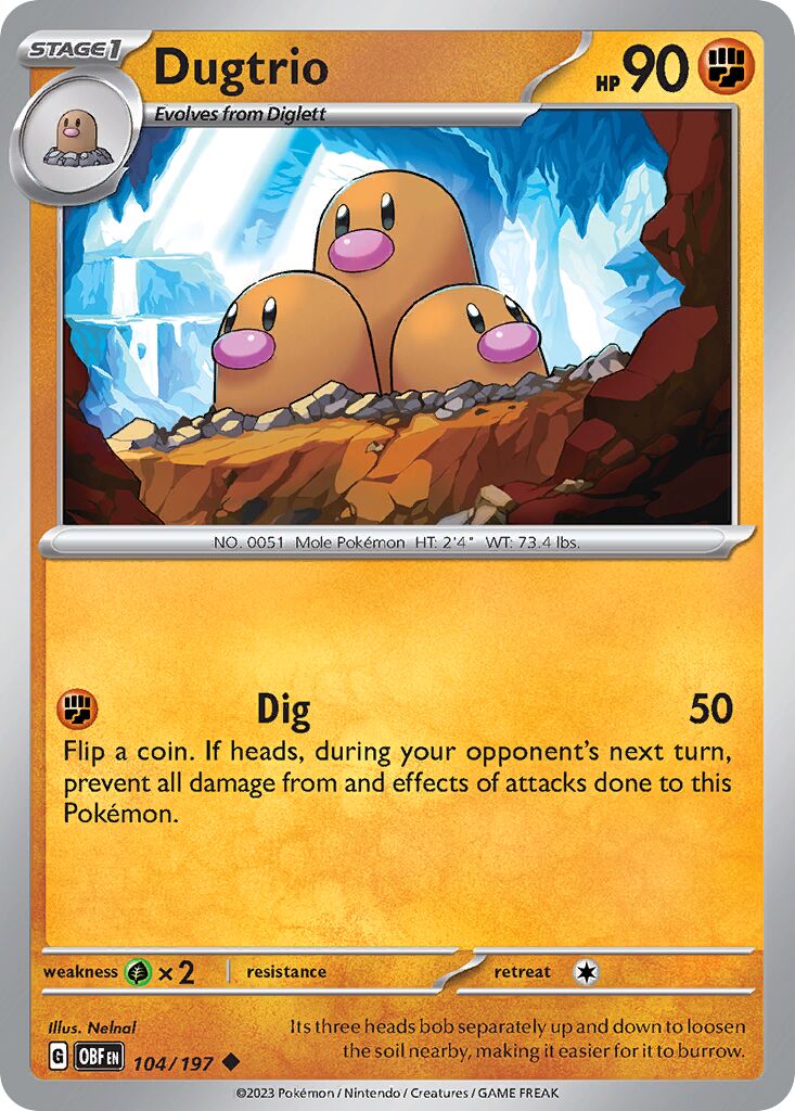 Dugtrio [Reverse Holo] #104