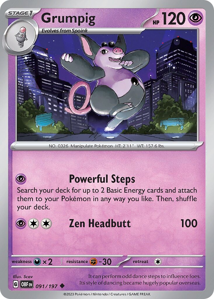 Grumpig [Reverse Holo] #91